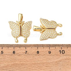 Brass Micro Pave Cubic Zirconia Openable Pendants&nbsp;KK-D012-04G