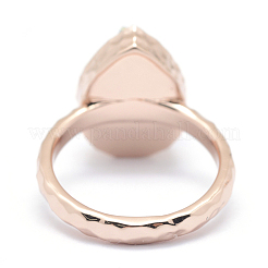 Electroplate Natural Druzy Quartz Crystal Finger Rings&nbsp;RJEW-I055-07RG-RS