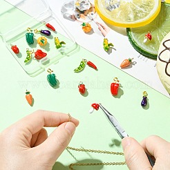 20Pcs 10 Styles Alloy Enamel Pendants&nbsp;ENAM-CJ0007-20