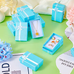 Rectangle Paper Jewelry Storage Gift Boxes with Bowknot&nbsp;CON-TAC0014-09B