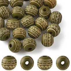 20Pcs Painted Natural Wood Beads&nbsp;WOOD-YW0002-06C