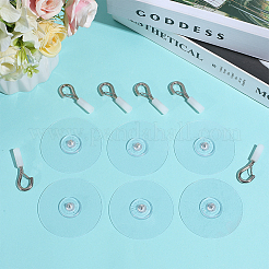 12 Bags Plastic & Iron Self-Adhesive Ceiling Hook&nbsp;AJEW-WR0003-31