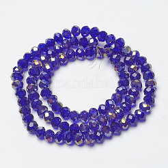 Electroplate Transparent Glass Beads Strands&nbsp;EGLA-A034-T4mm-H05