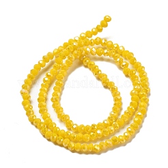 Electroplate Glass Beads Strands&nbsp;EGLA-XCP0001-14
