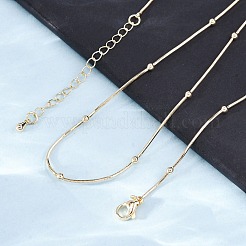 2.5MM Brass Ball Snake Chain Necklaces for Women Men&nbsp;KK-P302-03G