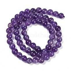 Natural Amethyst Beads Strands&nbsp;G-S333-6mm-020