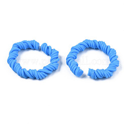 Polymer Clay Twist Rope Open Ring&nbsp;CLAY-N010-031-06