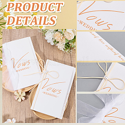 2Pcs Paper Wedding Vows Cards&nbsp;AJEW-CP0011-25B