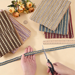 15 Yards 5 Colors Polyester Centipede Braided Wavy Ribbon&nbsp;OCOR-WR0002-16