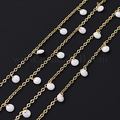 3.28 Feet Handmade Glass Beaded Chains&nbsp;X-CHC-O004-14