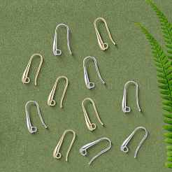 20 Pairs 2 Colors Rack Plating Brass Earring Hooks&nbsp;KK-SC0006-58
