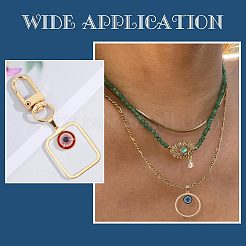 6Pcs 6 Styles PVD Vacuum Plating Evil Eye 304 Stainless Steel Resin Pendants&nbsp;STAS-UN0042-19