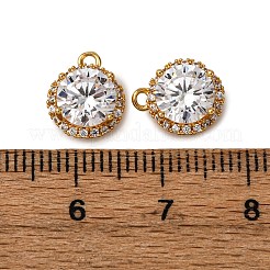 Brass Micro Pave Cubic Zirconia Charms&nbsp;KK-Z121-03G