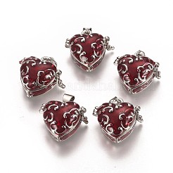 Heart Brass Enamel Prayer Box Pendants&nbsp;LS-KK-24X21