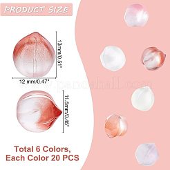 120Pcs 6 Colors Glass Beads&nbsp;GGLA-NB0001-11