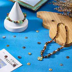 Mixed Color Tibetan Style Alloy Flower Bead Caps for Jewelry Making&nbsp;TIBEB-PH0001-03-RS-B