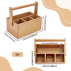 Rectangle Wood Multi-Compartment Tableware Storage Basket&nbsp;AJEW-WH0817-179