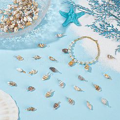 120Pcs 2 Colors Natural Shell Pendants&nbsp;FIND-ME0002-50