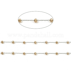 Glass Round Beaded Chains&nbsp;CHS-B003-04G