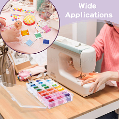 Plastic Manual Embroidery Floss Bobbin Winder & Thread Winding Boards Sets&nbsp;DIY-TW0001-03