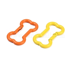 Spray Painted Alloy Spring Gate Rings&nbsp;FIND-A048-02