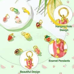 10Pcs 10 Styles Alloy Enamel Charms&nbsp;FIND-CJ0005-18