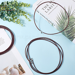 10Pcs 3mm Round Braided Leather Cords&nbsp;NCOR-CL0001-01A
