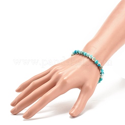 Natural Howlite Round Beaded Stretch Bracelet&nbsp;BJEW-JB08290-02