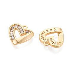 Brass Micro Pave Cubic Zirconia Charms&nbsp;KK-N263-54G