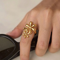 304 Stainless Steel Cuff Open Rings for Women&nbsp;FH7234