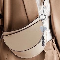 3Pcs 3 Styles 201 Stainless Steel String Bag & Iron with Glass Mirror & Alloy Bowknot Pendant Keychains&nbsp;HJEW-SC0003-27