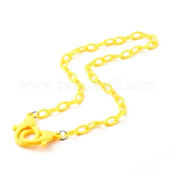 13Pcs 13 Colors Personalized ABS Plastic Cable Chain Necklaces&nbsp;NJEW-JN03483