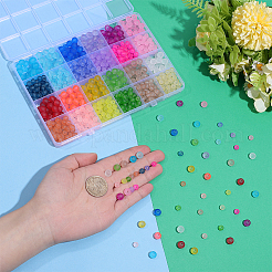 840Pcs 24 Styles Baking Paint Transparent Glass Beads&nbsp;GLAA-PH0004-68