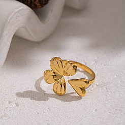 304 Stainless Steel Cuff Open Rings for Women&nbsp;LS-JX0804