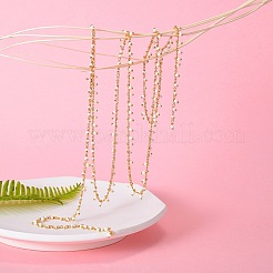 Brass Handmade Glass Beaded Chains&nbsp;CHC-SZ0001-03B