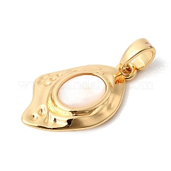 Natural White Shell Pendants&nbsp;KK-Z149-18G