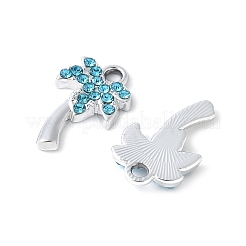 Alloy Aquamarine Rhinestone Pendants&nbsp;PALLOY-E775-19P