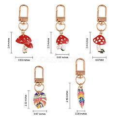 5Pcs Alloy Enamel Keychain&nbsp;JX218A