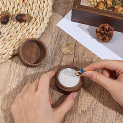 Round Wood Ring Storage Boxes&nbsp;AJEW-CL0005-46A