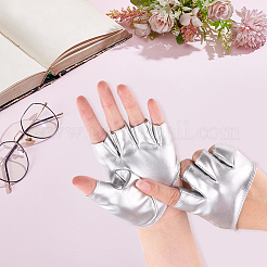 1 Pair PU Leather Half-finger Gloves&nbsp;AJEW-CL0005-75A
