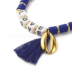Word Love Beads Stretch Bracelet for Girl Women&nbsp;BJEW-JB07208-05