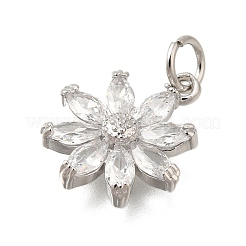 Rack Plating Brass Micro Pave Cubic Zirconia Pendants&nbsp;KK-I716-01P-01