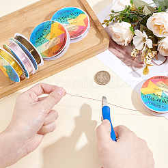 6 Rolls 6 Colors Round Copper Jewelry Wire&nbsp;CWIR-BBC0001-14