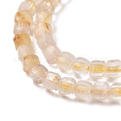 Natural Gold Rutilated Quartz Beads Strands&nbsp;G-C009-B17