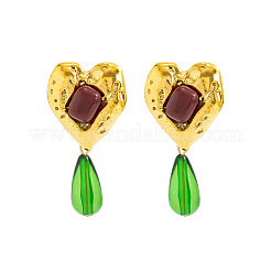 Valentine's Day Alloy & Resin Dangle Stud Earrings&nbsp;WGC9E9C-01