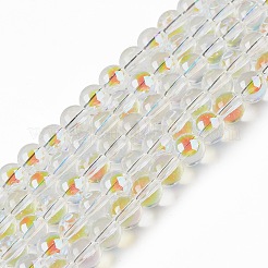 Transparent Electroplate Glass Beads Strands&nbsp;EGLA-I015-01B