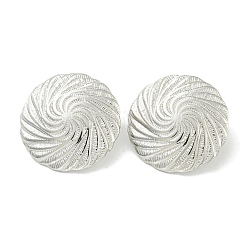 Non-Tarnish Flat Round 304 Stainless Steel Stud Earrings for Women&nbsp;EJEW-G400-32P
