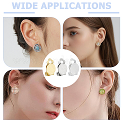 36Pcs 3 Colors 304 Stainless Steel Clip-on Earring Findings&nbsp;STAS-ME0001-63