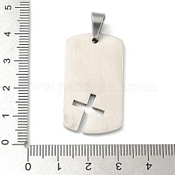 304 Stainless Steel Rhinestone Stamping Blank Tag Pendants&nbsp;STAS-G346-16P