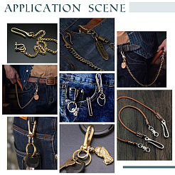 U-Shaped Brass Key Hook Shanckle Clasps&nbsp;KK-PH0004-97A